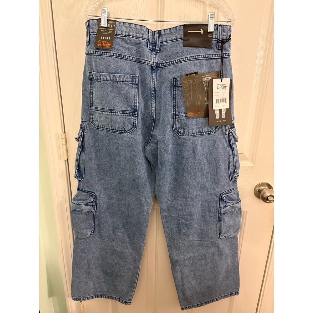 Copper Rivet Streetwear Multi-Pocket Jeans. Size 34 - Picture 3 of 8